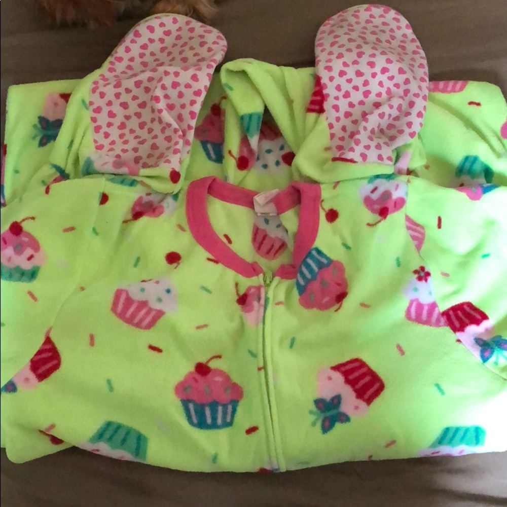 Young adult cupcake onesie